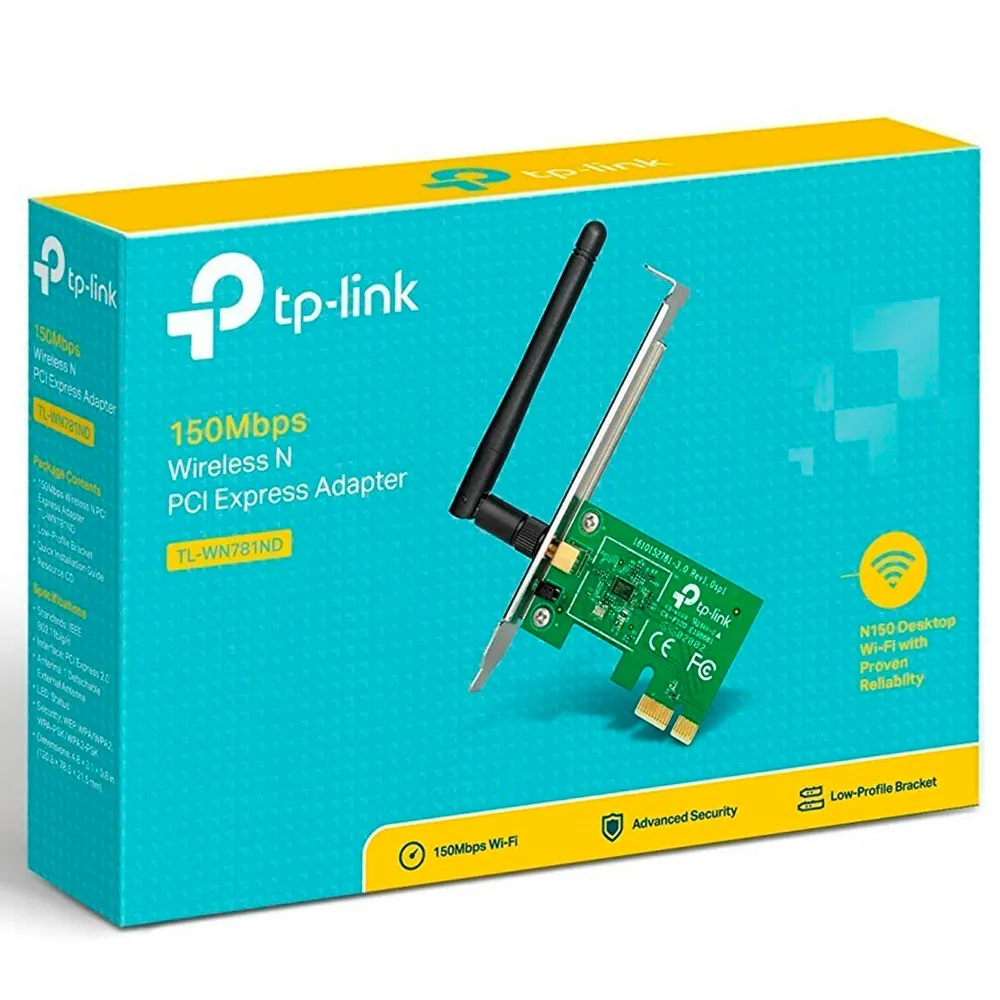 TARJETA DE RED TP-LINK TL-WN781ND 150 MBPS WIRELESS N PCIE, vista 3